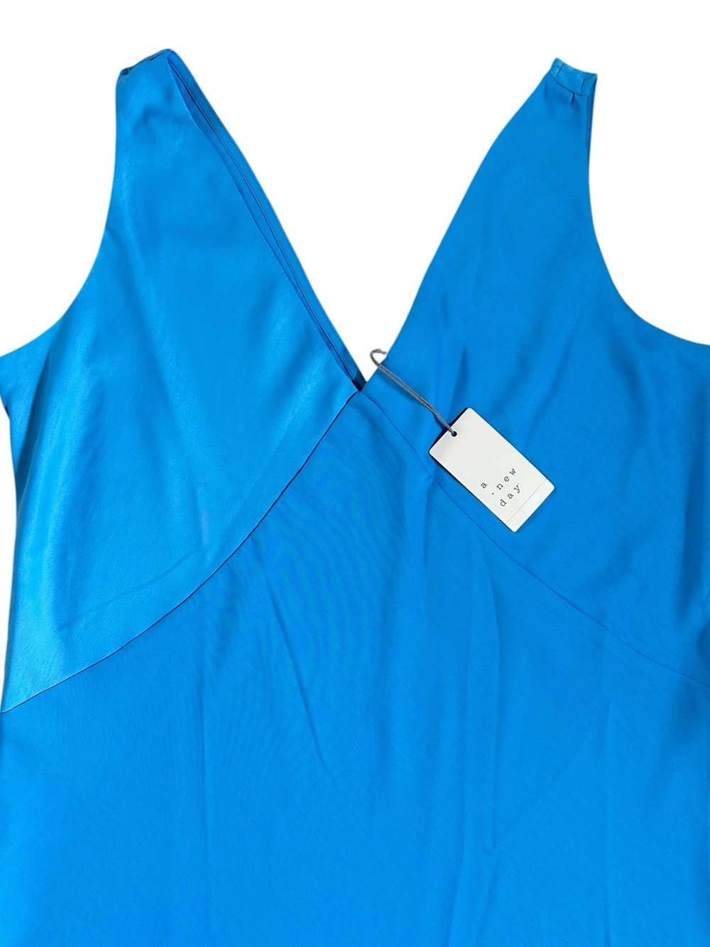 A New Day blue sleeveless v-neck slip dress size XL - NWT! - Picture 6 of 6